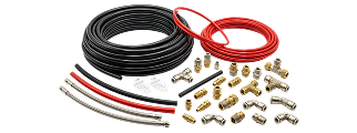 Air suspension air hoses and lines