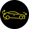 Sagging or uneven vehicle height icon