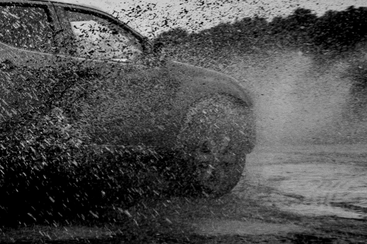 Truck Driving Through Mud