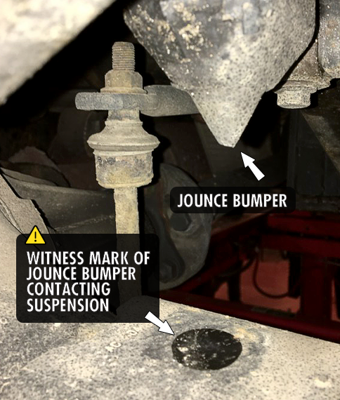 Signs of Worn Coil Springs Jounce Bumper Impacts.