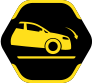 Car stopping icon.