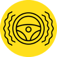 driving-habits-steering-wheel-icon Driving habits steering wheel icon.