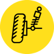 bad-wheel-alignment-icon Bad wheel alignment icon.