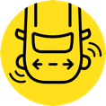strut-making-noise-while-turning-icon Strut assembly noise icon.